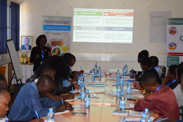 Day one of the training on smallholder farmers , processors and Entrepenuers