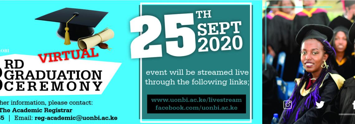 Virtual 63rd Graduation – 25th September 2020